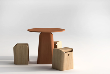 NOMADE - Round multi-layer wood table by True Design - view 3